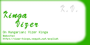 kinga vizer business card